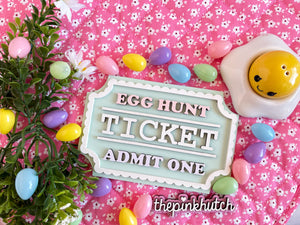 MADE-TO-Order 3D Wooden Egg Hunt Ticket