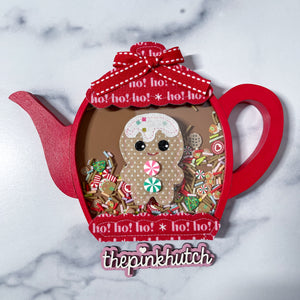 Gingerbread Spice Teapot Shaker - Red