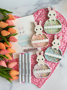 Bunny Macaron Shaker - 4 color choices