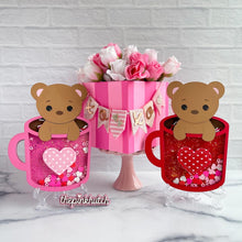 Load image into Gallery viewer, Teddy Bear Latte Wood Shaker Bear - Ready to Ship
