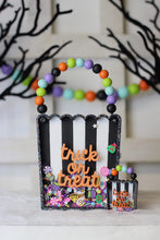 Load image into Gallery viewer, Micro Beaded Trick or Treat Wood Shaker
