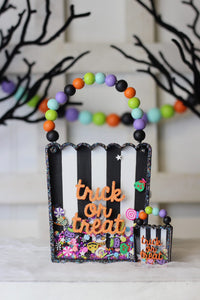 Micro Beaded Trick or Treat Wood Shaker