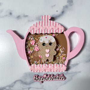 Gingerbread Spice Teapot Shaker - Pink