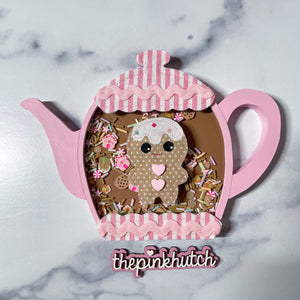 Gingerbread Spice Teapot Shaker - Pink - Group B