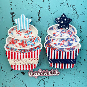 Patriotic Cupcake Shaker