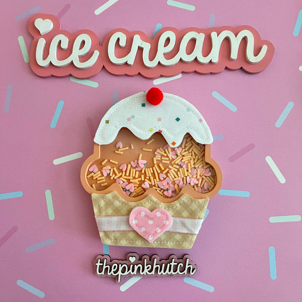 Waffle Cone Sundae - Peaches & Crème