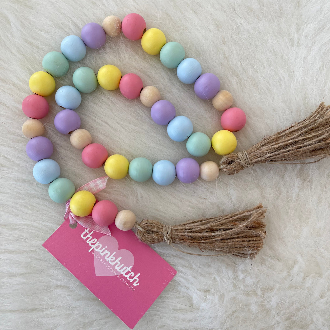 Spring Wood Bead Garland