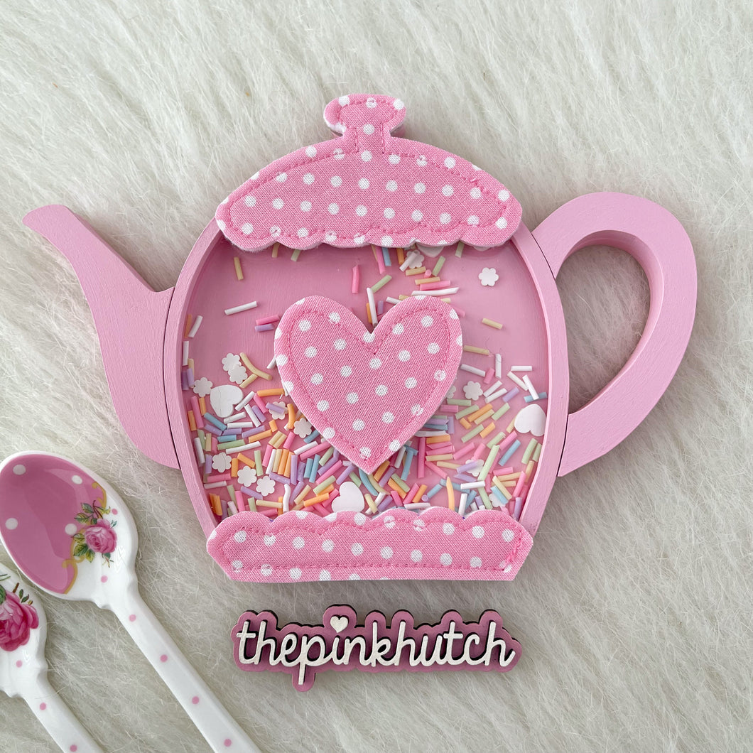 Teapot Shaker - Polka Pink