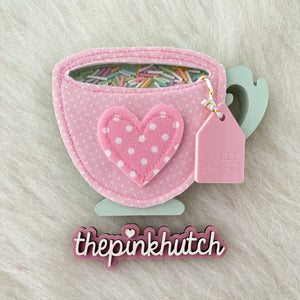 Cuppa Tea Shaker - Mint Polka Pink