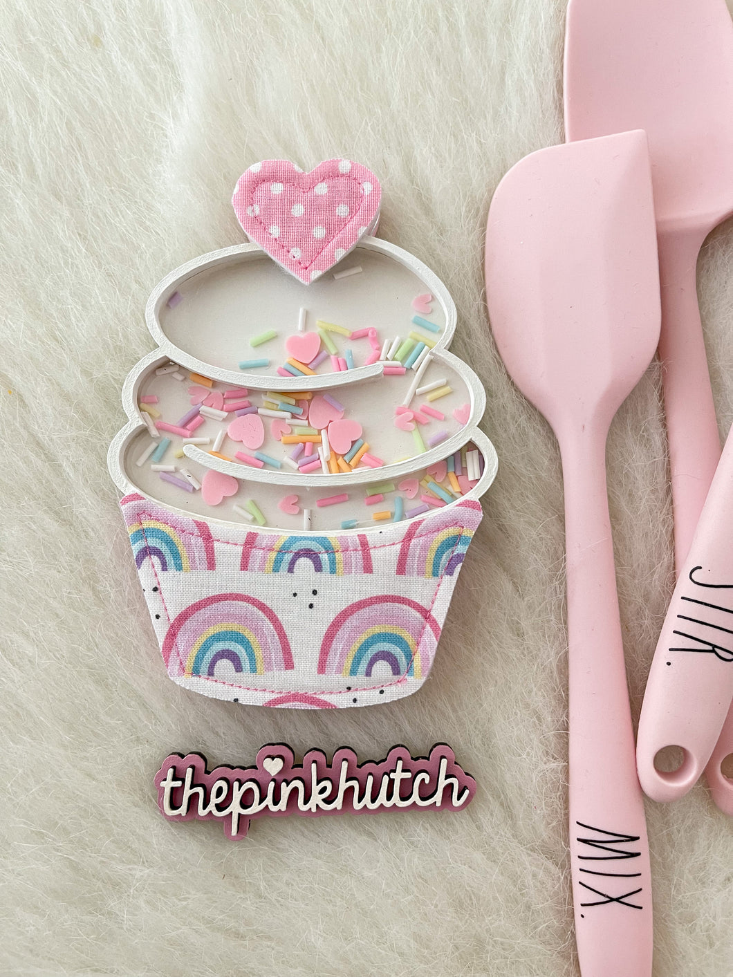 Cupcake Shaker - Pastel Rainbow