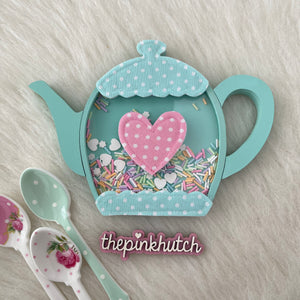 Teapot Shaker - Polka Blue