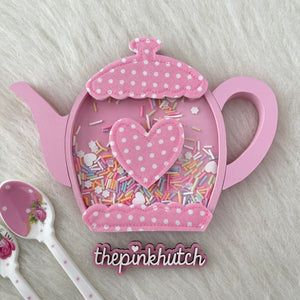 Teapot Shaker - Polka Pink