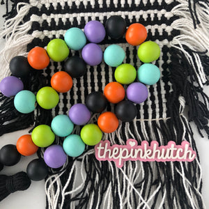 Halloween Wood Bead Garland